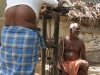 Making ropes from coconut husk fibre