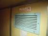 Door to the western style toilet in Indian trains