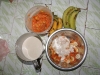 Raw food - marinated pineapple carrots with cashew cream
