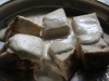 Coconut and rice pudding with cashew cream