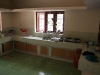 kitchen and the gas stove