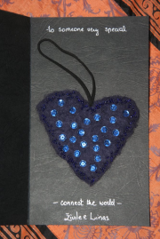 A hand-made, woolen heart 