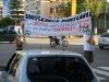 not far from the parque, call for demonstrations against Chavez