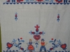 here a German traditional table cloth she found in a 2nd hand shop