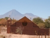 a church in equilibrium with the volcano behind
