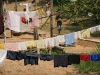 drying hand-washed clothes
