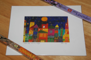 Painting print "Full Moon over the Village" by John Hay