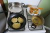 5th day: time to start eating rich - potatoe pancakes with fried vegetables